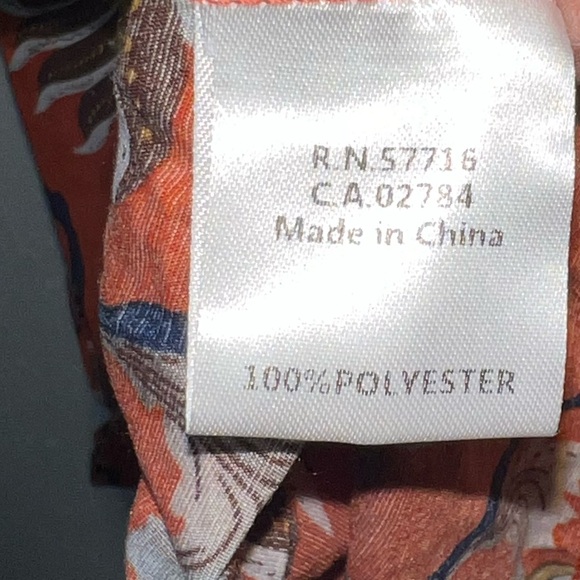 Papillon vibrant orange with lotus flowers sundress. Women’s size medium. - Picture 9 of 9